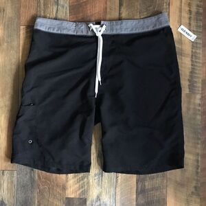 Old Navy men’s swim trunks shorts black ties unlined size 38 New with tags